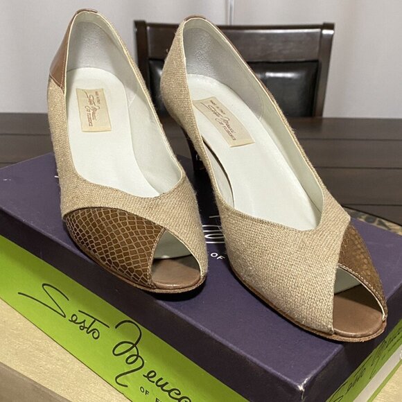 VTG Sesto Meucci Of Florence Women’s Pumps Kitten Heel Shoes - Picture 14 of 16